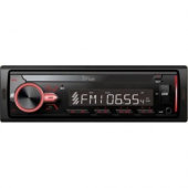 Автомагнитола FIVE F24R 1DIN./красная/USB/AUX/SD/FM/Bluetooth/4x50