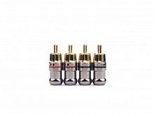 SWAT SRCA-04 RCA коннектор, матовый хром, упак 4 штуки