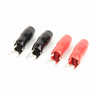 ACV RM37-1428 клемма "вилка" D=4.2mm/8AWG(4шт упаковка, 2красных+2черных) блистер